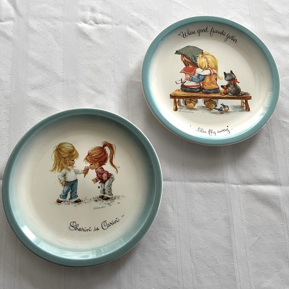 Vintage set of 2 Gigi collectors plates from American Greetings